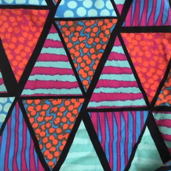NWT LulaRoe OS Leggings Patchwork Halloween 80s Party Geometric Holiday Cosplay - Picture 3 of 4